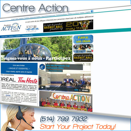 website design for centre action