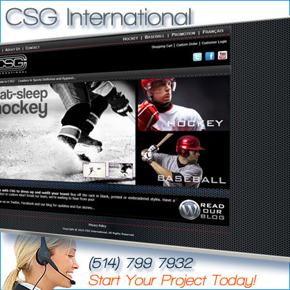 website designed for csg international